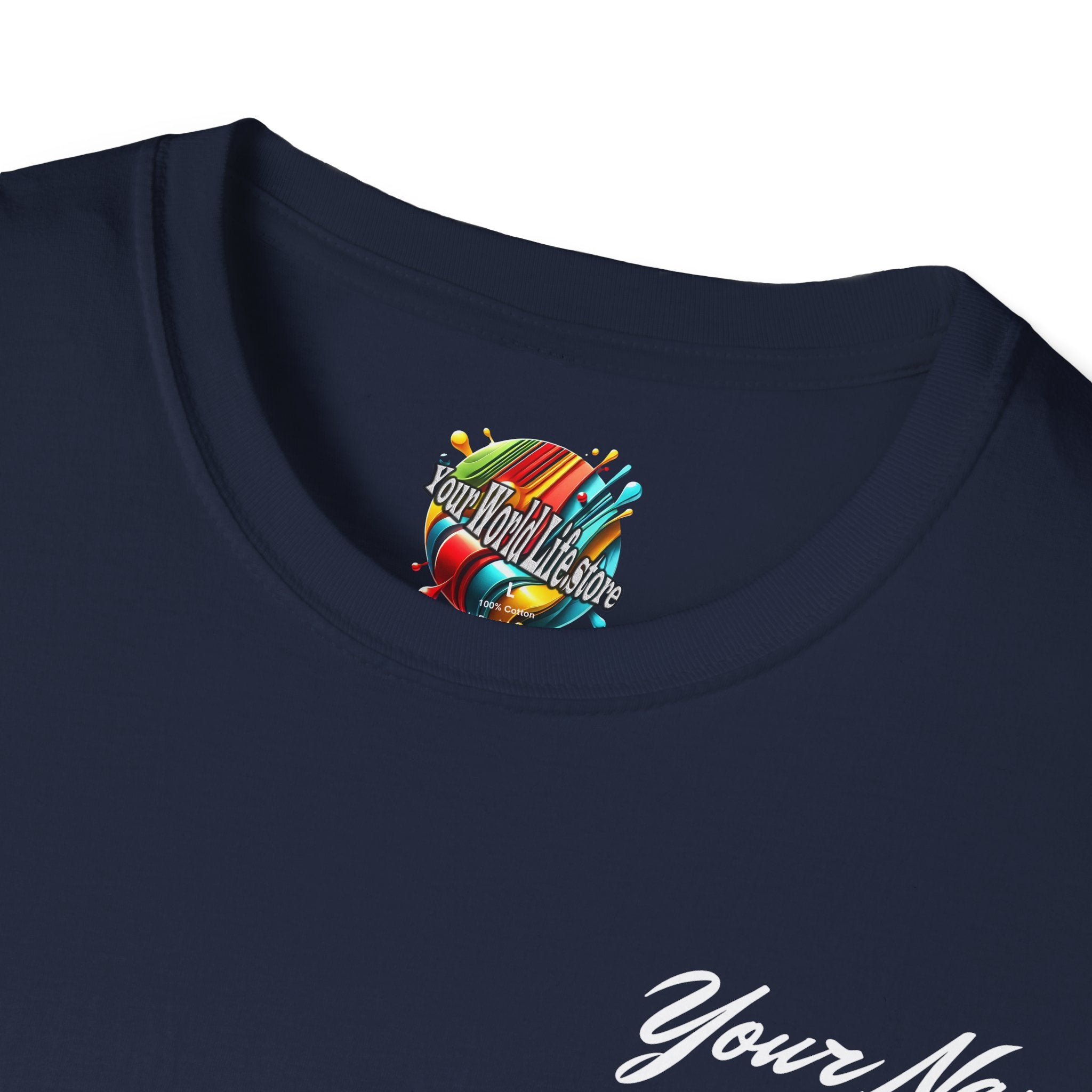 "DJ VAMP" 🎧Personalized Logo Tee – Bold, Loud, and Made to Move - QR